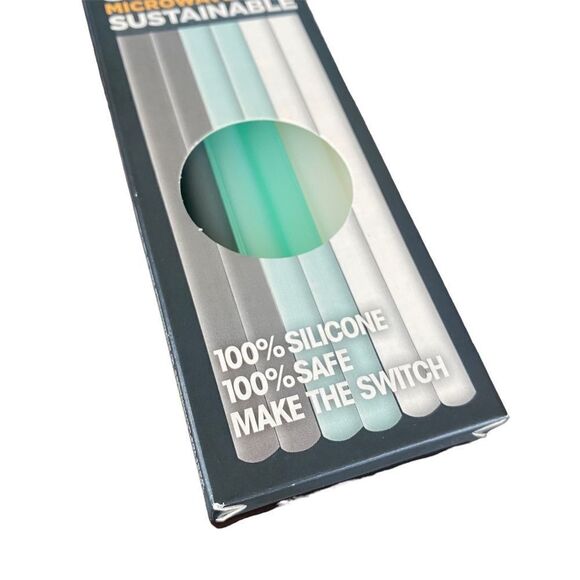 GoSili 8" Silicone Straw Pack, Eco-Friendly, Soft Reusable Drinking Straws, 6pk - Picture 7 of 7